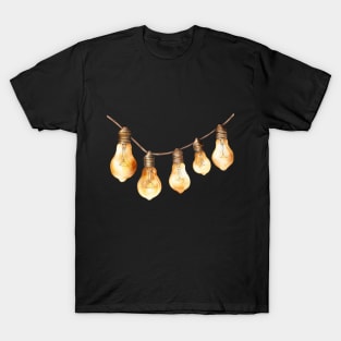 Full of Bright Ideas String Lights in Copper and Tan T-Shirt